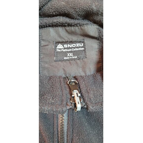 Snozu Mens Fleece Light Jacket Athleisure XXL Zipper Pockets Black Gorp Hiking - Picture 7 of 8